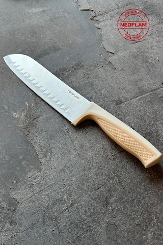 Neoflam Fika Microban Santoku Bıçağı 18 Cm Bej D-neofsk018