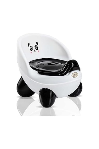 Violet Passion 0084 Panda Bebek Lazımlığı Beyaz Beyaz - Siyah
