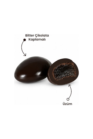 Bitter Çikolatalı Üzüm Draje 250 G