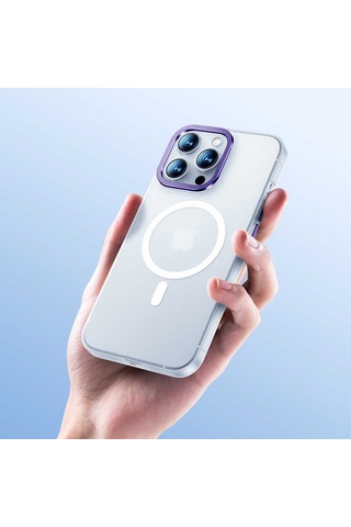 Benks Apple Uyumlu iPhone 14 Pro Max Kılıf Sararmayan Wireless Şarj Destekli Benks Magnetik Haze Kapak ZORE-273714