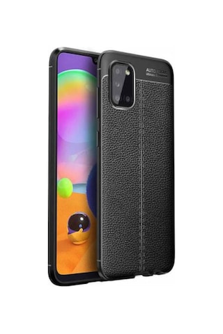 Galaxy A31 Kılıf Zore Niss Deri Desenli Silikon Kılıf