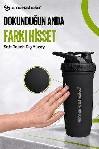 Smartshake Reforce Paslanmaz Çelik Serisi 900 Ml Siyah Protein Shaker