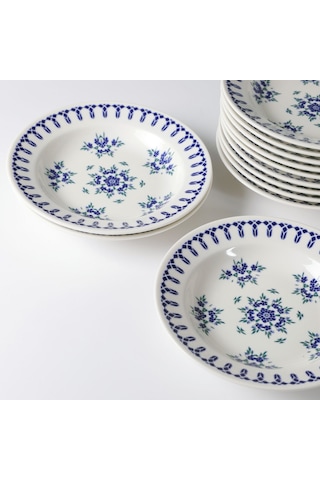 Güral Eda 12 Adet 19 Cm Çukur Yemek Tabağı 1654