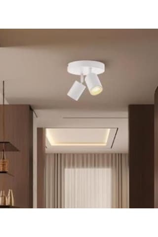 Mylights Led Aplikve Avize İkili Led Avize Led Spot Ampullü Gün Işı Ampullü Beyaz