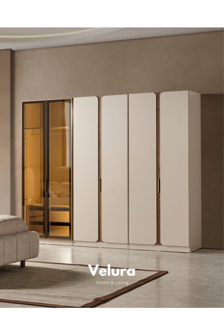 Aura 6 Kapaklı Gardırop Kırık Beyaz