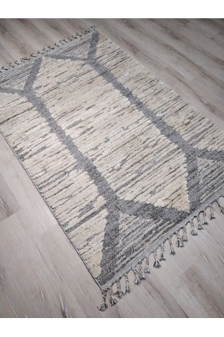 Eko Halı Sydney Sdy01 White Grey Modern Dokulu Halı 120X180 Cm