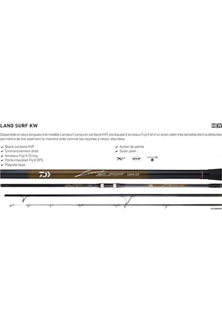 Daiwa Land Surf 420cm 100-225gr 3 Parça Surf Olta Kamışı