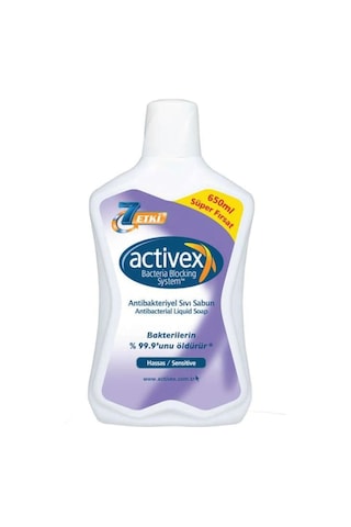 Activex Sensitive Antibakteriyel Hassas Sıvı Sabun 650 ML