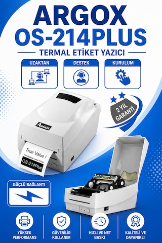 Argox Os 214 Plus Hızlı & Ergonomik Barkod Yazıcı Uzaktan Destek Ve Kurulum
