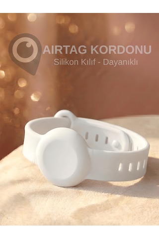 Beylini Airtag Yuvalı Bileklik Çocuk Yaşlı Alzahimer Demans Bilekliği Boş Airtag Yuvalı Renkli Beyaz
