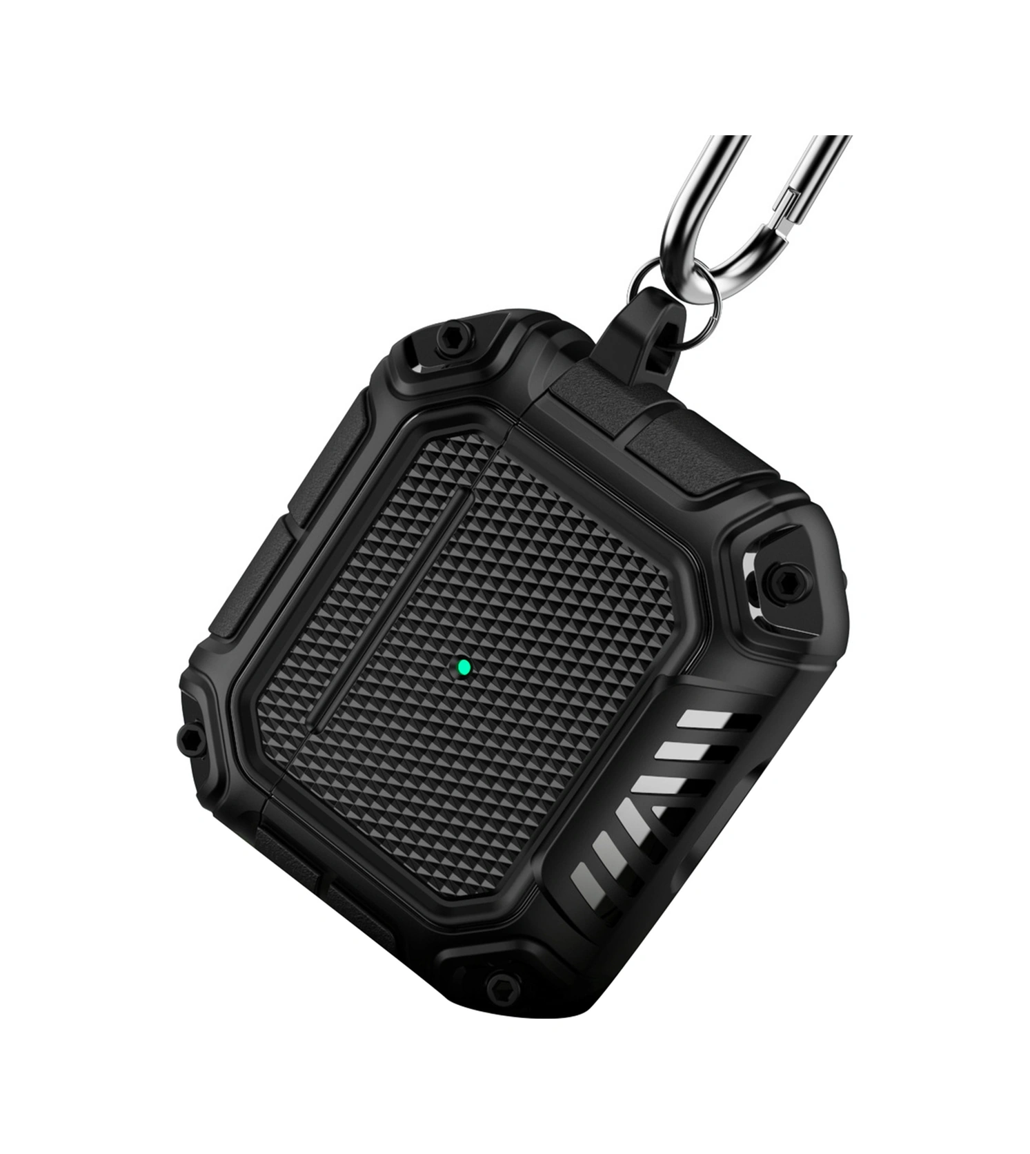 Ios Kulaklıklar İçin Karabinalı Kulaklık Korumalı Tpu Kılıf Kaybolmaya Karşı Korumalı 3 Siyah