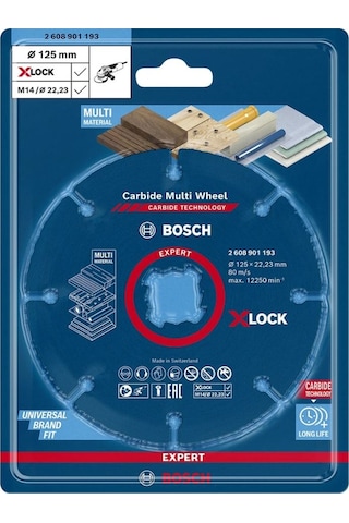 Bosch Carpide Multi Whell Taşlama İçin Ahşap Kesme Diski 125 Mm Elmas Uçlu