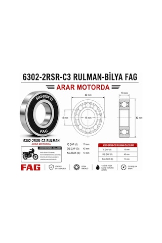 6302-2rsr-c3 Rulman-bilya Fag - Arr6302fag