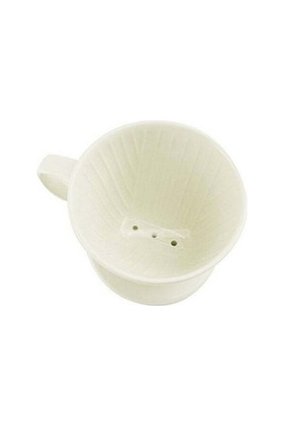 Fosenze Porçelen 3 Delikli Filtre Kahve Çekirdeği - 2-4 Kişilik, Yavaş Ekstraksiyonlu, No.2 Filtre Kağıdı Uyumlu Kahve Hazırlama Seti Beyaz