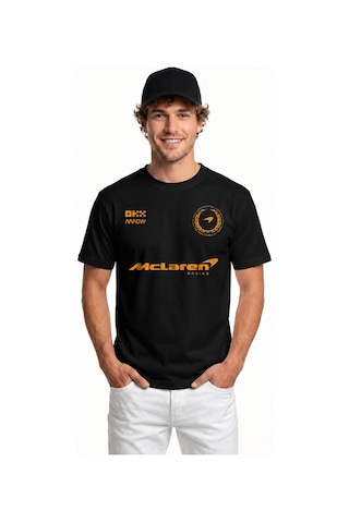 Book Orbook Mclaren Formula 1 Team %100 Pamuk Heavy Cotton Premıum Kalite T-shırt Y347 Siyah