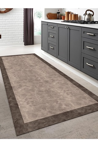 Makinede Yıkanabilir Kaymaz Taban Leke Tutmaz Dijital Baskı Mutfak Halısı 6148m 001