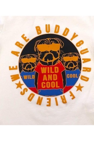 Richie Royce Erkek Çocuk Baskılı Wıld Cool Yazılı Tshirt-7015-beyaz Beyaz