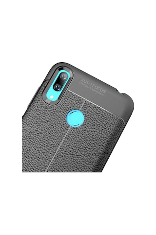 Huawei Y7 Prime 2019 Kilif Deri Tarzi Niss Silikon Case 357682757