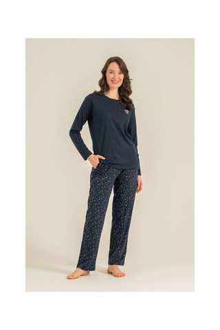 Moda Dua Arnetta Ar3775-x Kadın Uzun Kollu Pijama Takım lacivert