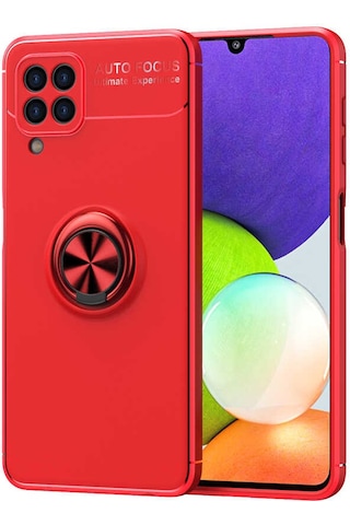 Zore Galaxy Uyumlu M32 Kılıf Ravel Silikon Kapak - Kırmızı Kirmizi