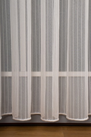 Tek Makarna Simli Armür Düz Tül Perde