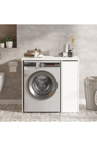 Robin Home Diana Çamaşır Makinesi Dolabı Çekmeceli Beyaz