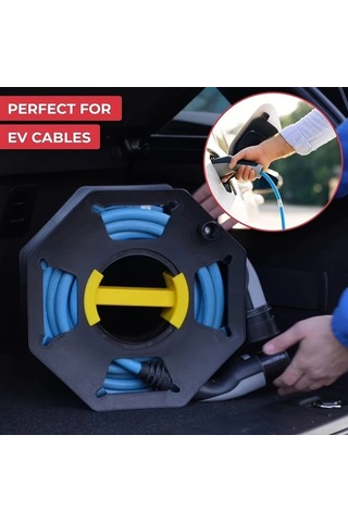 Sunshine011 Siyah 6 Çekirdekli Portatif Araç Kablo Düzenleyici Sarıcı 25m