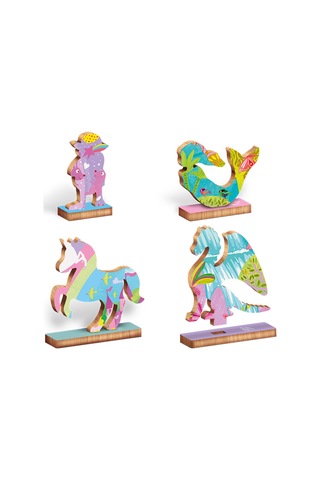 Ahşap Puzzle - Unicorn Canlı Renkler
