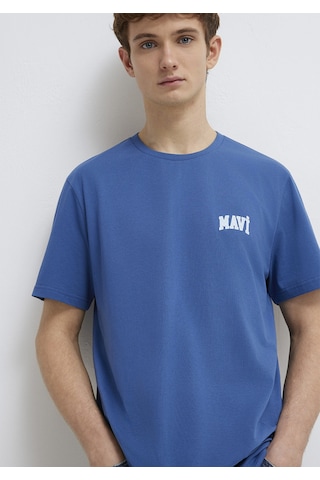 Mavi - Mavi Logo Baskılı Mavi Tişört 0611714-70719 Mavi