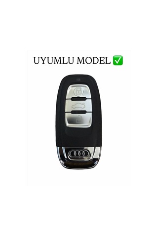 Audi A4 A5 A6l A5 A6l A7 A8 Q5 3 Buton Smart Kumanda Kılıfı Lüx Premium Süet Deri