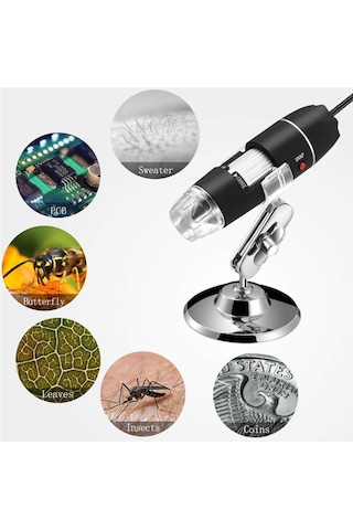Alfalink 1600x Zoom 2mp Usb Dijital Mikroskop 8 Ledli Kamera