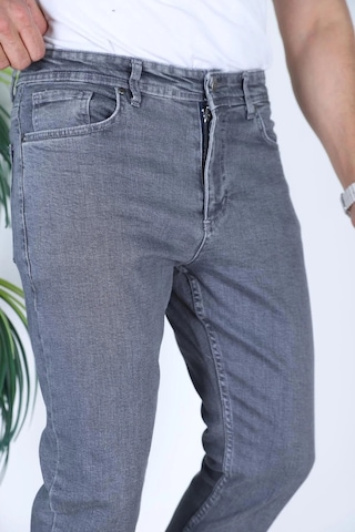 Blayn Jeans Erkek Regular Kalıp Likralı Esnek Kot Pantolon Gri