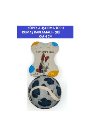Zetconcept Kumaş Kaplamalı Köpek Alıştırma Topu 6 Cm Çap Dayanıklı - Tenis Topu Sertliğinde