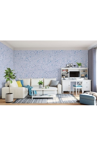 Vakar Premium Canli Siva Moonlight 08 2kg Paket BEYAZ ZEMiN TURKUAZ MAVi DESEN