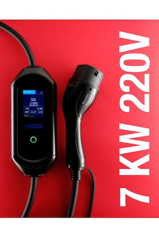 Yasomi 7 KW Monofaze Taşınabilir Hızlı Araç Şarj Istasyonu