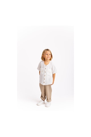 Müslin Cepleri Nakışlı Takım Vizon Vizon