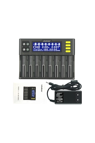 Liitokala Lii-s8 Pil Şarj Cihazı Li-ion 3.7v Nimh 1.2v Li-fepo4 3.2v Imr 3.8v Şarj Cihazı İçin 18650 26650 21700 26700 Aa Aaa