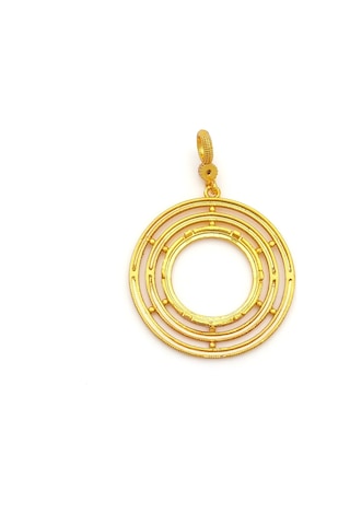 Altın Kaplama İmitasyon Ajda Model Yarım Çerçeve İçi Boş Kolye Ucu Tgr-730 Altın