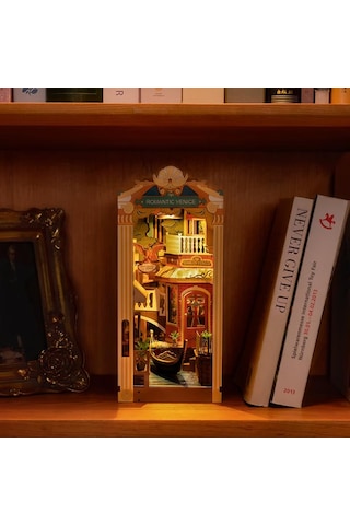 Rolife Tgb08 Venedik Romantic Venice Kitap Köşesi Dıy Minyatür Maket Model Seti Mini Dollhouse 3d Model Kit Detaylı Dekoratif Hobi Seti 3d Puzzle Tiny House