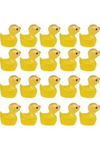 Homyl 20 Adet Ördek Figürleri Mikro Peyzaj Süsler Seti Moda