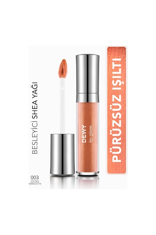 Flormar Besleyici Dudak Parlatıcısı - Dewy Lip Glaze - 003 Goldenterracotta-8682536068055