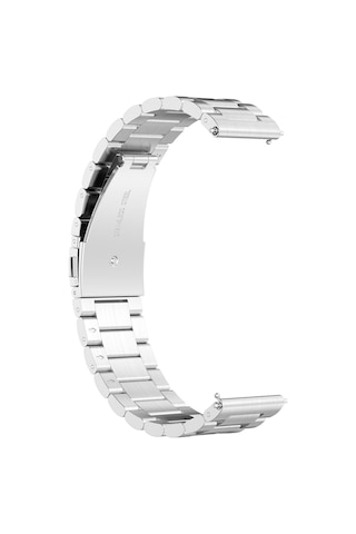 Caseonn Realme Watch 3 Pro Kordon Paslanmaz Çelik Metal Kayış Gümüş