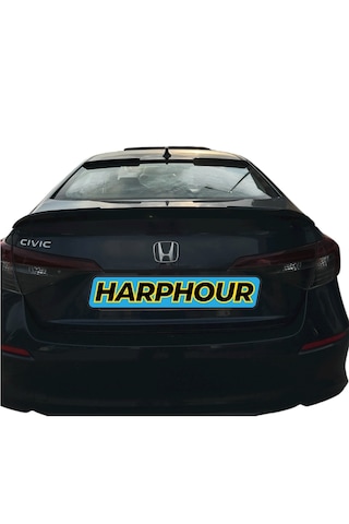 Honda Civic 2022+ Fe1 Bagaj Üstü + Cam Üstü Spoiler 2 Li Set İthal Pianoblack Abs Plastik