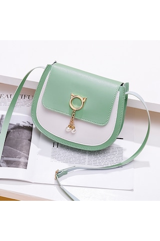 Jzcat Renk Bloklu Kadın Kemer Çantası - Yeşil