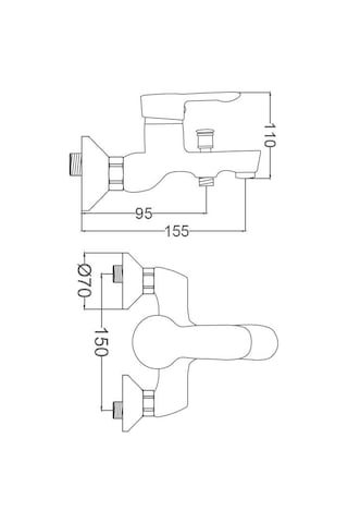 Gms Zümra Mix Banyo Bataryası Krom Zm103 Krom