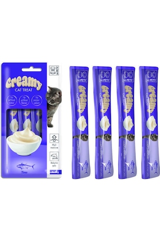 M-Pets Creamy Chicken Ton Balıklı Ek Besin Kedi Ödülü 4 x 15 G
