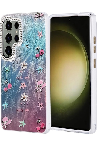 Samsung Samsung Uyumlu Galaxy S25 Ultra Kılıf Blade Aynalı Desenli Kapak - Desen 4