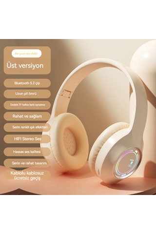 Aurora Kulaklıklar, Kablosuz Bluetooth, Bej