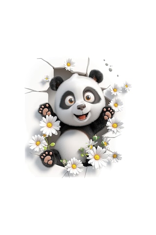 Lucena Metal Tablo Duvardaki Delik Koleksiyonu - Panda 1