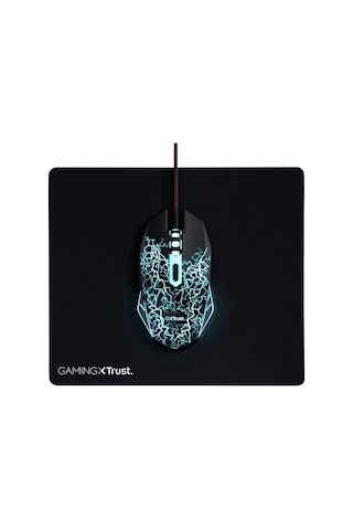 Trust 24752 Basic Gaming Mouse + Mousepad, Rgb, Siyah 24752
